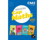 CAP MATHS CM2 - ED. 2021 - LIVRE ELEVE NOMBRES ET CALCULS  + CAHIER GEOMETRIE + DICO MATHS