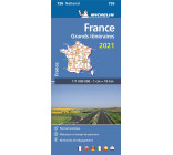 CARTE NATIONALE FRANCE - CARTE NATIONALE GRANDS ITINERAIRES FRANCE 2021