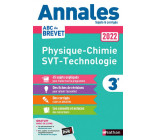 ANNALES BREVET 2022 - PHYSIQUE-CHIMIE - SVT - TECHNOLOGIE - CORRIGE