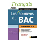FRANCAIS - LES EPREUVES DU BAC - CLASSES DES LYCEES (FRANCAIS M ET T) - ELEVE - 2019