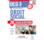 DCG 3 DROIT SOCIAL - 2021/2022 - 28 FICHES DE REVISION POUR REUSSIR L-EPREUVE
