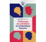 CHRONOLOGIE DES PRESIDENTS DE LA REPUBLIQUE FRANCAISE