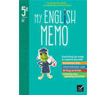 MY ENGLISH MEMO - ANGLAIS 5E- ED. 2022