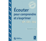 ECOUTER POUR COMPRENDRE ET S'EXPRIMER CP-CE1-CE2 + CD ROM