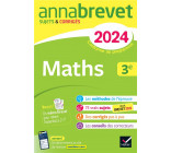 ANNALES DU BREVET ANNABREVET 2024 MATHS 3E - SUJETS CORRIGES & METHODES DU BREVET