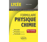 FORMULAIRE LYCEE - PHYSIQUE-CHIMIE - LES 3 ANNEES EN 1 CLIN D-OEIL