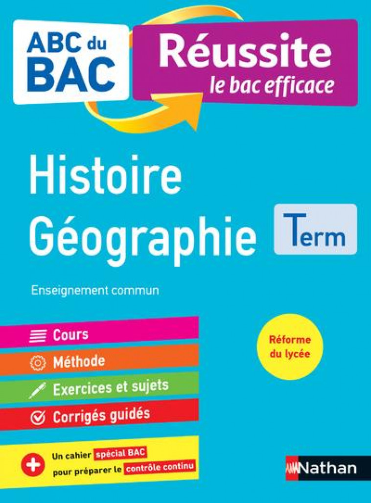 ABC DU BAC - REUSSITE LE BAC EFFICACE - HISTOIRE GEOGRAPHIE - TERMINALE - COLLECTIF - CLE INTERNAT