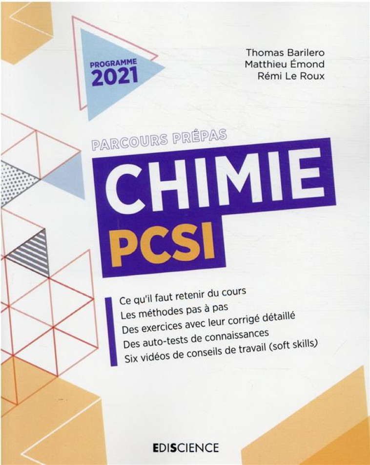 CHIMIE PCSI - 2021 - BARILERO/EMOND - DUNOD