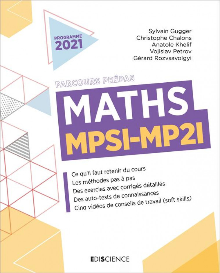 MATHS MPSI-MP2I - GUGGER/CHALONS - DUNOD