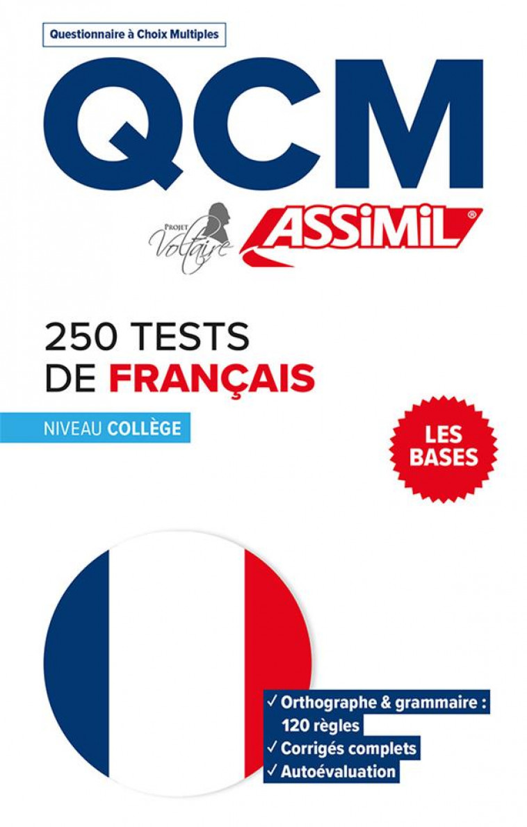 QCM 250 TESTS FRANCAIS - PONSONNET AURORE - ASSIMIL